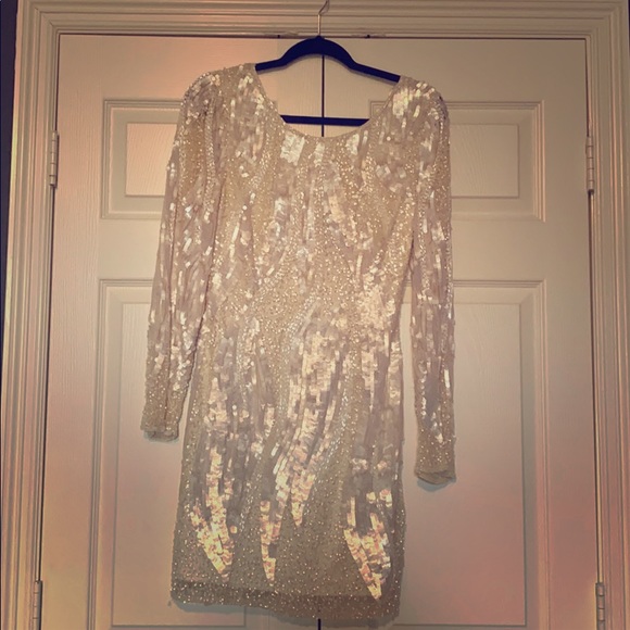 winter white sequin dress